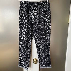 Boho black&white patterned pants